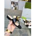 Gucci Blondie Thong Sandals in Black Leather