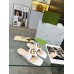 Gucci Blondie Thong Sandals in White Leather
