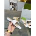 Gucci Blondie Thong Sandals in White Leather