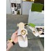 Gucci Blondie Thong Sandals in White Leather