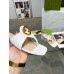 Gucci Blondie Thong Sandals in White Leather