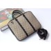 Gucci Briefcase in Beige GG Supreme Canvas