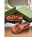 Gucci Slingback Interlocking G Sandals in Brown Leather