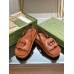 Gucci Slingback Interlocking G Sandals in Brown Leather