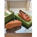 Gucci Slingback Interlocking G Sandals in Brown Leather