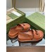Gucci Slingback Interlocking G Sandals in Brown Leather
