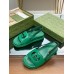 Gucci Slingback Interlocking G Sandals in Green Leather
