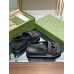 Gucci Slingback Interlocking G Sandals in Black Leather