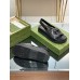Gucci Slingback Interlocking G Sandals in Black Leather