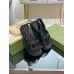 Gucci Slingback Interlocking G Sandals in Black Leather