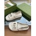 Gucci Slingback Interlocking G Sandals in White Leather