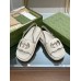 Gucci Slingback Interlocking G Sandals in White Leather