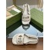 Gucci Slingback Interlocking G Sandals in White Leather