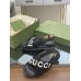 Gucci Slingback Sandals in Black Leather with White Logo