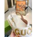 Gucci Slingback Sandals in White Leather with Gold Logo
