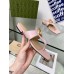 Gucci Blondie Thong Sandals in Pink Leather