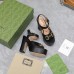 Gucci Platform Horsebit Sandals 120mm in Black Leather