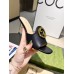 Gucci Blondie Slide Sandals 65mm in Black Leather