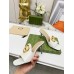 Gucci Blondie Slide Sandals 65mm in White Leather