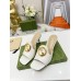Gucci Blondie Slide Sandals 65mm in White Leather
