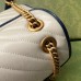 Gucci GG Marmont Small Shoulder Bag in White Diagonal Leather