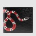 Gucci Bi-fold Wallet In Black Kingsnake Print Leather