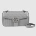 Gucci GG Marmont Small Shoulder Bag in Grey Matelasse Leather