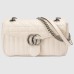 Gucci GG Marmont Small Shoulder Bag in White Matelasse Leather