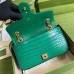 Gucci GG Marmont Small Shoulder Bag in Green Crocodile Leather Gucci GG Marmont Small Shoulder Bag in Green Crocodile Leather