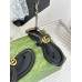 Gucci Double G Thong Sandals in Black Leather