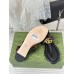 Gucci Double G Thong Sandals in Black Leather
