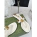 Gucci Double G Thong Sandals in White Leather