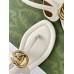 Gucci Double G Thong Sandals in White Leather
