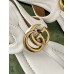 Gucci Double G Thong Sandals in White Leather