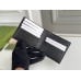 Gucci Bi-fold Wallet In Black Kingsnake Print GG Supreme Canvas