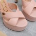 Gucci Platform Sandals 135mm in Pink Leather