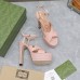 Gucci Platform Sandals 135mm in Pink Leather