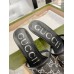 Gucci Slide Sandas 75mm in Black Mesh with Crystal