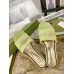 Gucci Slide Sandals in Light Green Leather with Snake Hardware