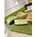Gucci Slide Sandals in Light Green Leather with Snake Hardware