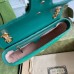 Gucci GG Marmont Small Shoulder Bag In Green Matelasse Diagonal Leather