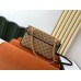 Gucci GG Marmont Small Shoulder Bag in Original GG Canvas with Black Leather