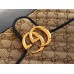 Gucci GG Marmont Small Shoulder Bag in Original GG Canvas with Black Leather