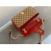 Gucci GG Marmont Small Shoulder Bag in Original GG Canvas with Red Leather
