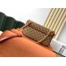 Gucci GG Marmont Small Shoulder Bag in Original GG Canvas with Red Leather