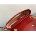 Gucci GG Marmont Small Shoulder Bag in Original GG Canvas with Red Leather