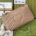 Gucci GG Marmont Small Shoulder Bag in Nude Chevron Leather