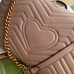 Gucci GG Marmont Small Shoulder Bag in Nude Chevron Leather