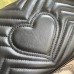 Gucci GG Marmont Small Shoulder Bag in Black Chevron Leather