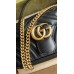 Gucci GG Marmont Small Shoulder Bag in Black Chevron Leather